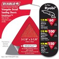 Diablo 2-7/8 in. L X 2-7/8 in. W Assorted Grit Aluminum Oxide Detail Sanding Triangle 10 pk DETTRIVGPP10G